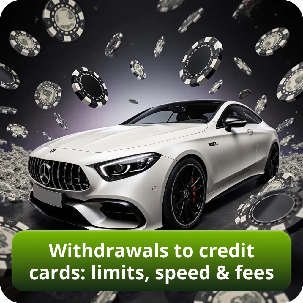 Withdrawals to credit cards: limits, speed & fees